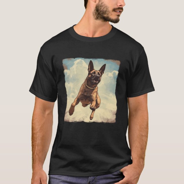Camiseta Dirigindo Malinois Belgas (Frente)