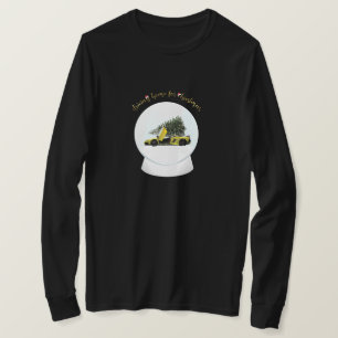 Camiseta dirigindo para casa no globo de neve de Natal