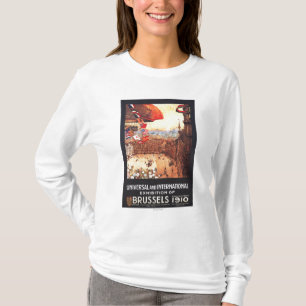 Camiseta Dirigível de Lebaudy com as bandeiras do mundo na