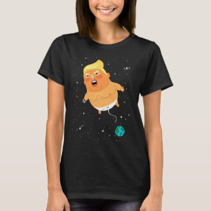 Camiseta Dirigível do espaço do bebê do trunfo engraçad