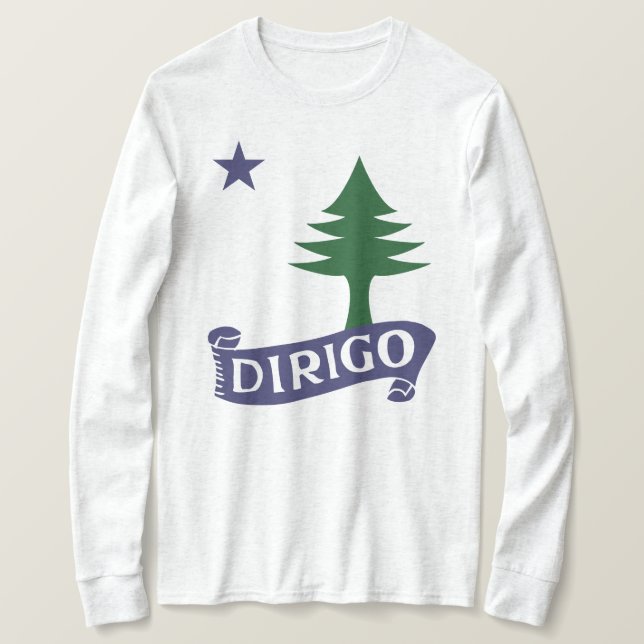 Camiseta Dirigo / 1901 Maine Flag (Frente do Design)