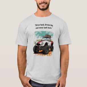 Camiseta "Dirija com Força, Sonhe Grande" Carro Esportivo O