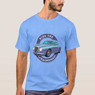 Camiseta Dirija o Extraordinário: Carro Azul Vintage