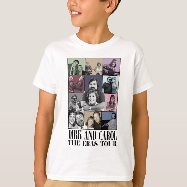Camiseta Dirk & Carol Eras Celebrando Crianças (Frente)
