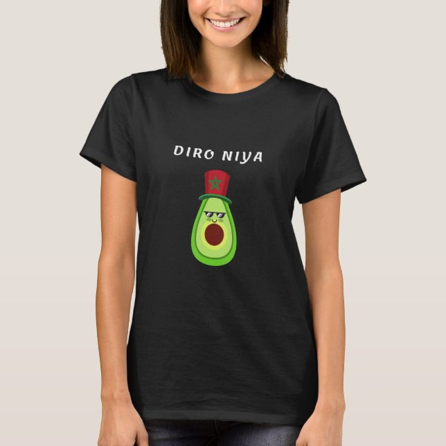 Camiseta Diro Niya Have Confidence in Darija Avocado Flag o (Frente)