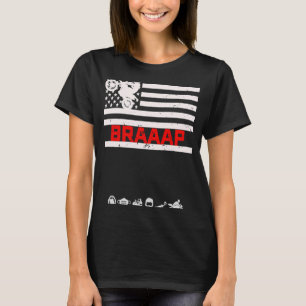 Camiseta Dirt Bike American Flag Motocross Biker 4 de julho