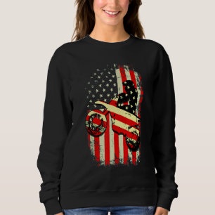 Camiseta Dirt Bike American Flag Motocross Biker 4th De Jul