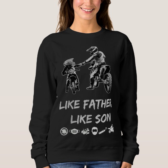 Camiseta Dirt Bike Dad Son  Fathers Day Plus Size Graphic (Frente)