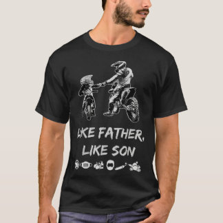 Camiseta Dirt Bike Dad Son  Fathers Day Plus Size Graphic