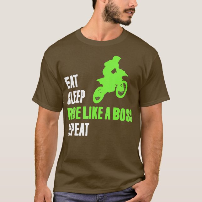 Camiseta Dirt Bike Eat Sleep Motocross Enduro Supercross (Frente)