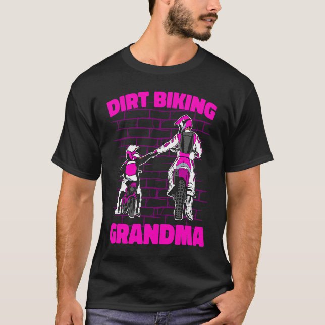 Camiseta Dirt Bike Grandmother Mx Motocross Dirt Biking Gra (Frente)