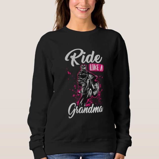 Camiseta Dirt Bike Grandmother Mx Motocross Dirt Biking Gra (Frente)