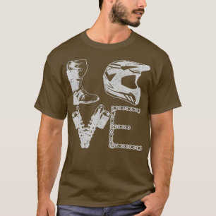 Camiseta Dirt Bike LOVE Motocross MX Enduro Biker Gift