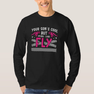 Camiseta Dirt Bike Mãe Engraçada Mãe De Uma Camisola