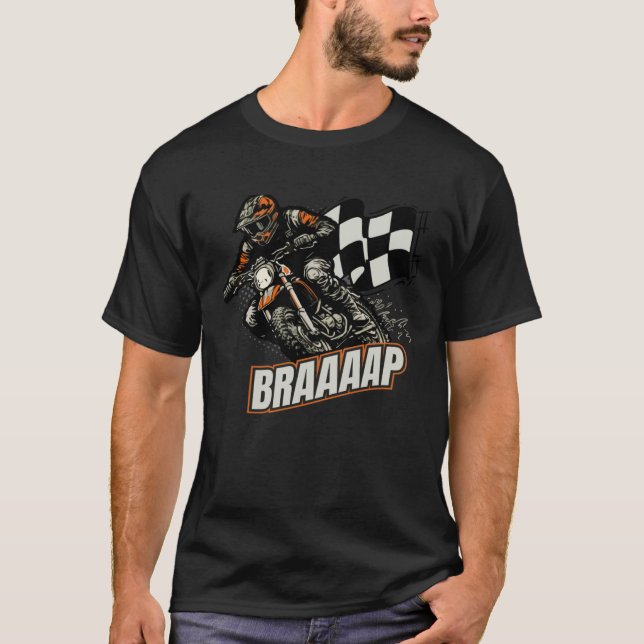 Camiseta Dirt Bike Racing Motorsport Motorbike Racer Biker  (Frente)