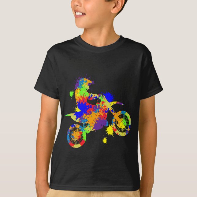 Camiseta Dirt Bike Rider Motocross Enduro Biking Boys (Frente)