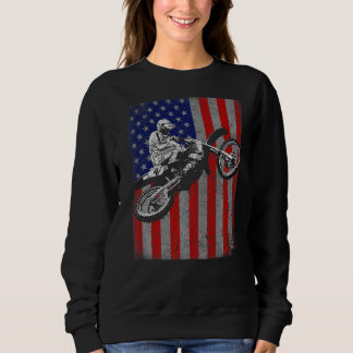 Camiseta Dirt Bike Rider Motocross Racer Flag americano
