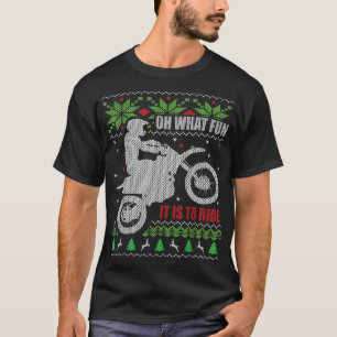 Camiseta Dirt Bike Ugly Christmas Motocross Que diversão