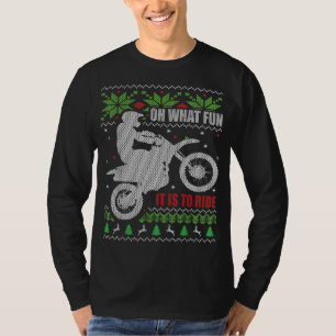 Camiseta Dirt Bike Ugly Christmas Motocross Que diversão