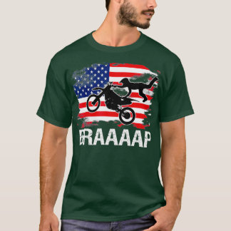 Camiseta Dirt Biker America Flag Gift
