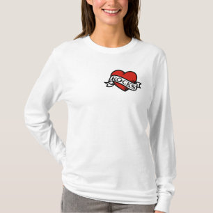 Camiseta Dirt Dames Heart Front, Large Logo Back