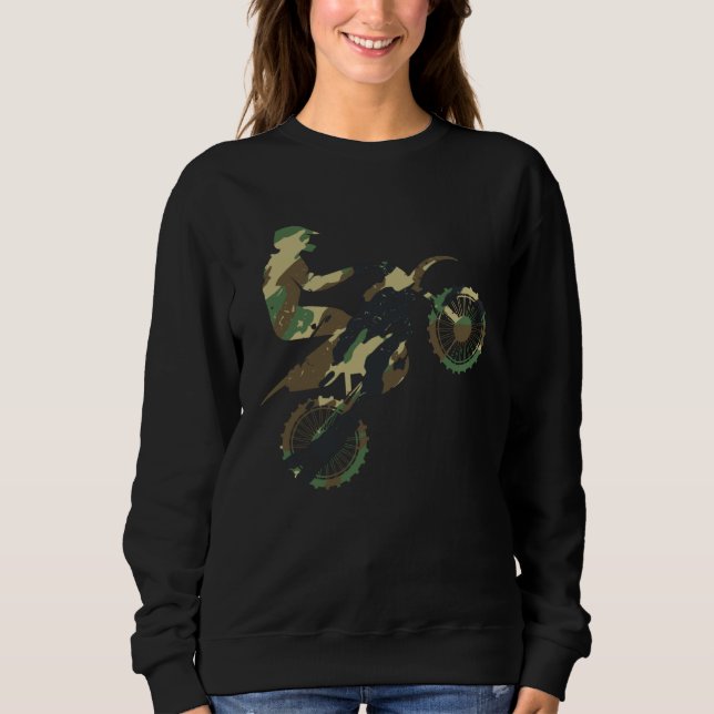 Camiseta Dirt Up Camouflage Motocross Motorcycle (Frente)