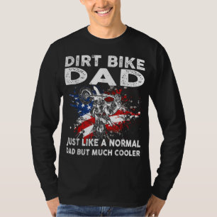 Camiseta Dirtbike Motocross Dirt bicicleta pai MX EUA Flag