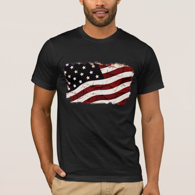 Camiseta Dirty Vintage USA Flag (Frente)
