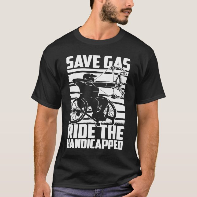 Camiseta Disability Hilarious Handicapped Disabled Wheelcha (Frente)