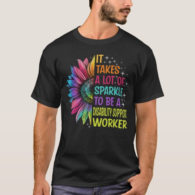 Camiseta Disability Support Worker Sparkle (Frente)