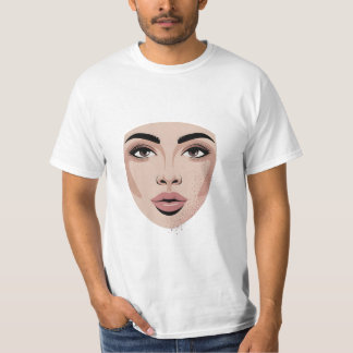 Camiseta Disappearing Beauty – Modern Minimal Face Art
