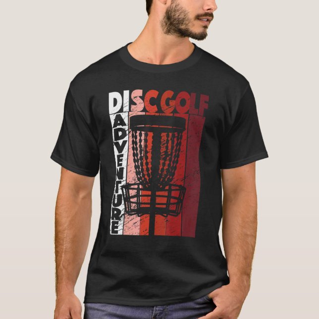 Camiseta Disc Golf Adventure Retro Frisbee Golf (Frente)