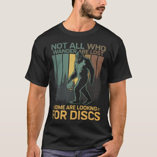 Camiseta Disc Golf Sasquatch Bigfoot Disc Golfer Funny Disc (Frente)