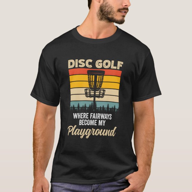 Camiseta Disc Golf Sport Frisbee Player Flying Disc Basket  (Frente)