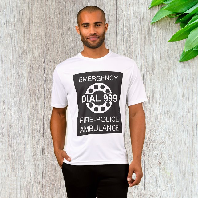 Camiseta Discagem de Emergência 999 Sinal Ambulância da Pol (Criador carregado)