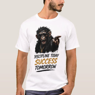 Camiseta Disciplina Hoje Sucesso Amanhã Macaco