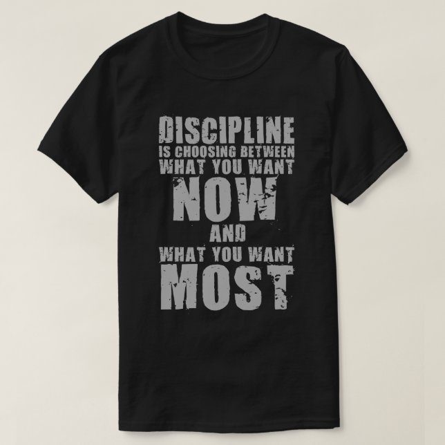 Camiseta DISCIPLINA - palavras inspiradores (Frente do Design)