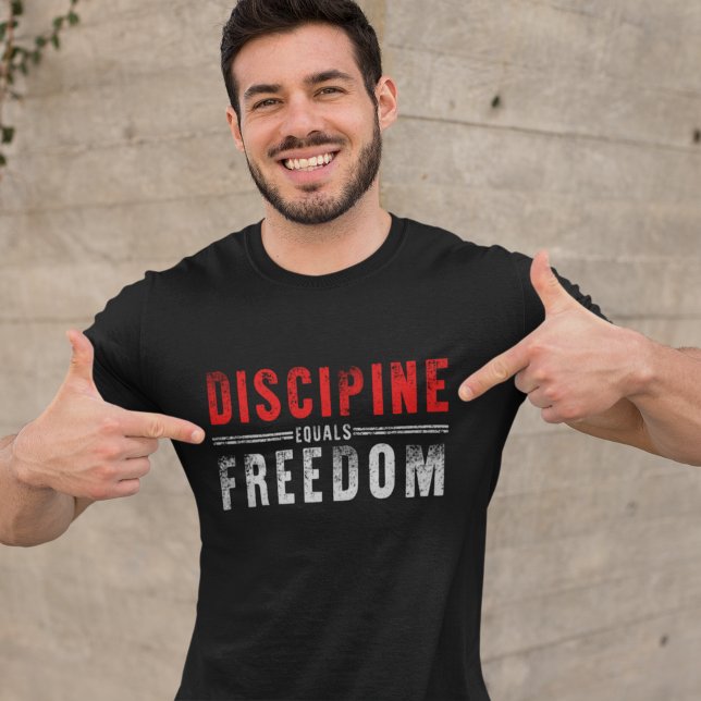 Camiseta Discipline Equals Freedom Motivational (Criador carregado)