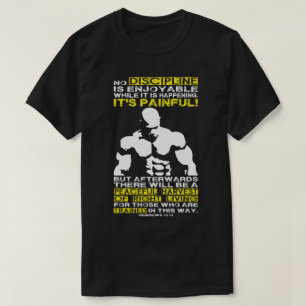 Camiseta DISCIPLINE - Motivação de Workout de Construção de
