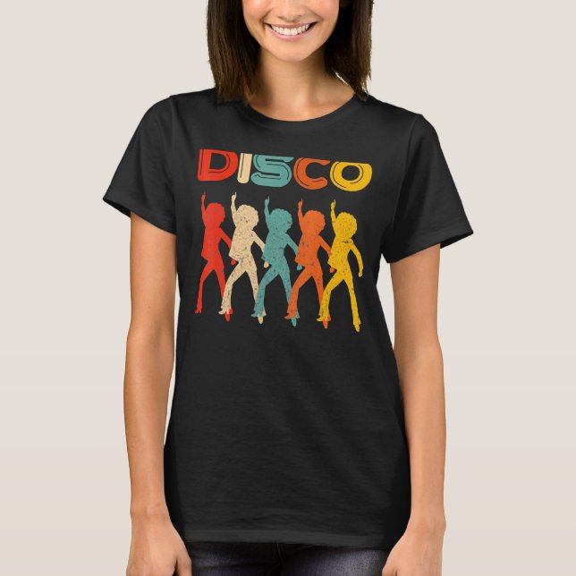 Camiseta Disco 70s Disco Themed Vintage Retro Dancing (Frente)