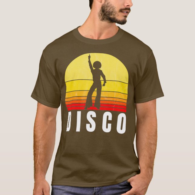 Camiseta Disco 70s Vintage Retro Sunset (Frente)