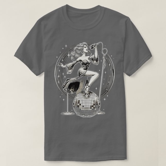 Camiseta Disco Ball Girl (Frente do Design)