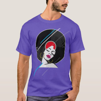 Camiseta Disco da Mulher Negra - Presente de Tom Afro-Ameri