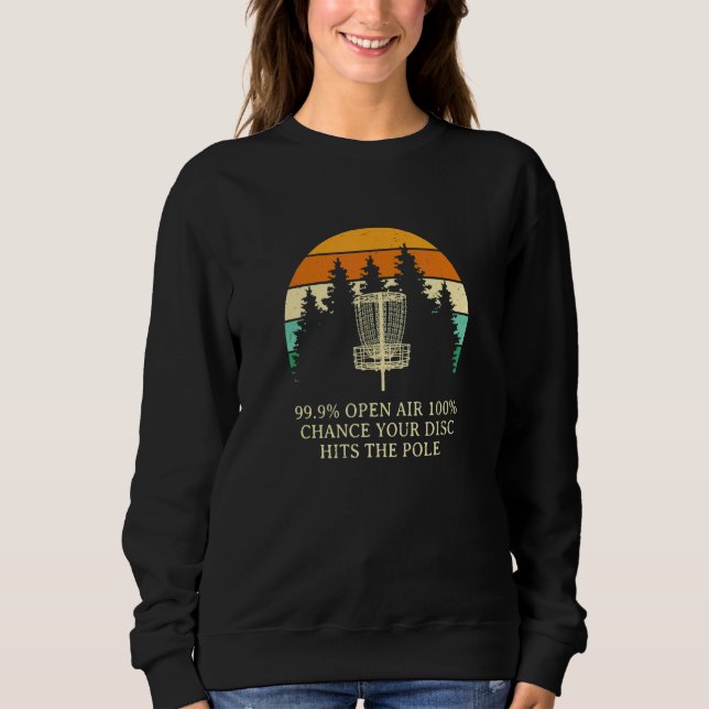 Camiseta Disco De 100 Chance Ataca Golfe Humor Golf de Golf (Frente)