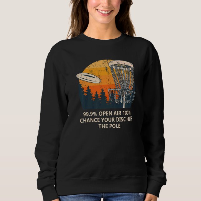 Camiseta Disco De 100 Chance Ataca Golfe Humor Golf de Golf (Frente)