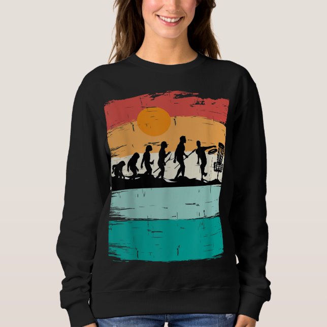 Camiseta Disco de Evolução do Golf Disco Jogador de Golfe D (Frente)