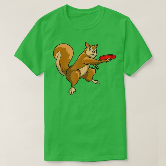 Camiseta Disco de Golf Squirrel Frolf Frisbee Golf Disco 2 (Frente do Design)