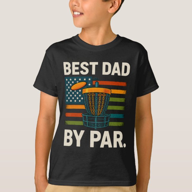 Camiseta Disco de Golfe Frisbee Engraçado Melhor Pai Par Ca (Frente)