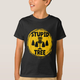 Camiseta Disco de Golfe Humor Adulto Engraçado Árvore Idiot