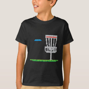 Camiseta Disco de Golfe Pixel Frisbee Golfista Frolf Homens